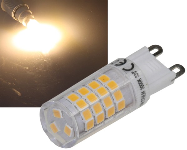 ChiliTec LED Stiftsockel G9, 4W, 270lm 3000k, 330°, 230V, warmweiß