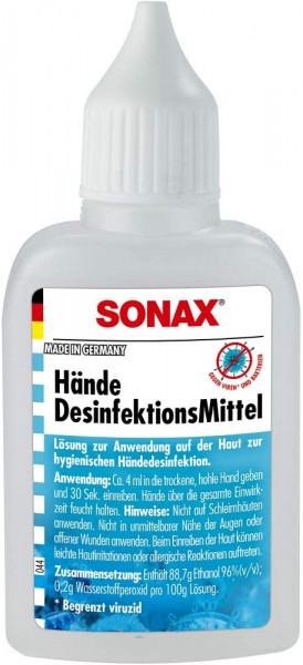 SONAX Hände-DesinfektionsMittel 50 ml