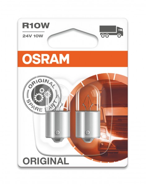 OSRAM ORIGINAL R10W BA15s 24 V/10 W (2er Blister)