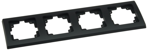 ChiliTec DELPHI 4-fach Rahmen matt-schwarz