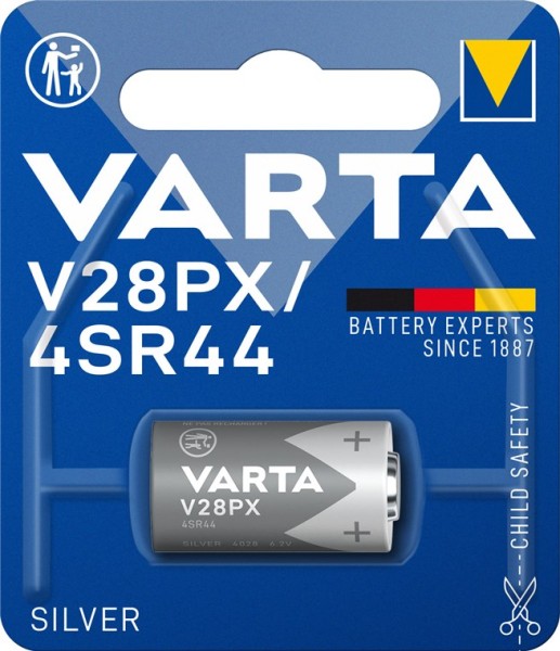 Varta Professional Electronics Silberoxid Batterie 4SR44 6,2 V (1er Blister)