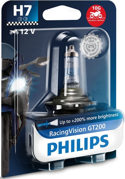 Philips RacingVision GT200 Moto H7 PX26d 12 V 55 W (1er Blister)