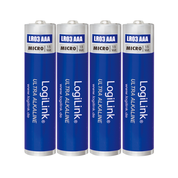 LogiLink Ultra Power Batterie Alkaline Micro AAA LR03 1.5V (4er Blister)