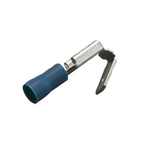 Flachstecker mit Abzweig 6,3mm blau für Kabel 1mm² - 2,5mm²