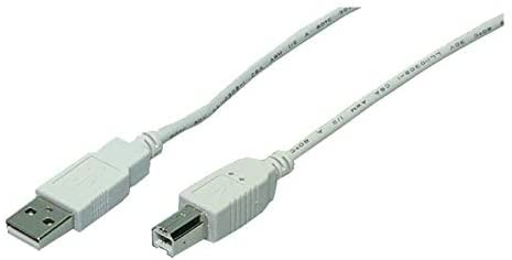 LogiLink USB 2.0 Kabel Anschluss A auf B 2 x Stecker grau 2 m