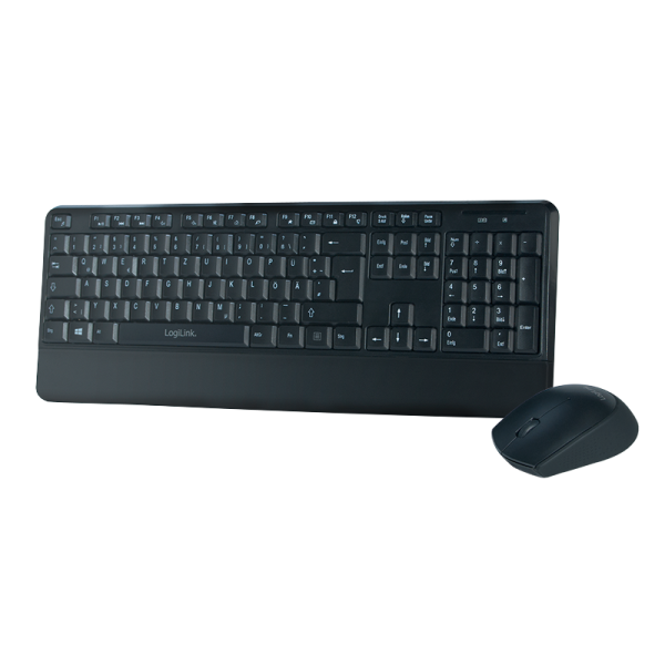 LogiLink 2.4 GHz Tastatur Maus Kombination Funk 1200 dpi (1er Faltschachtel)