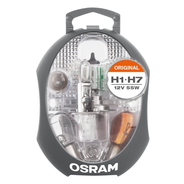 OSRAM ORIGINAL Ersatzlampenboxen für PKW H1/H7 12 V/ 55W (Minibox-Set)