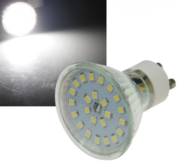 ChiliTec LED Strahler GU10 H55 SMD 120°, 4000k, 420lm, 230V/5W, neutralweiß