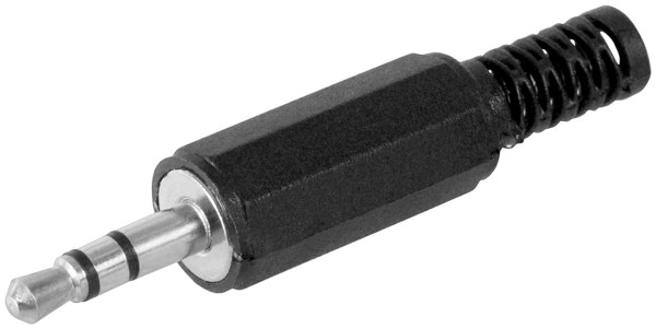 goobay Klinkenstecker 3,5 mm stereo Plastik mit Knickschutz (Bulk)