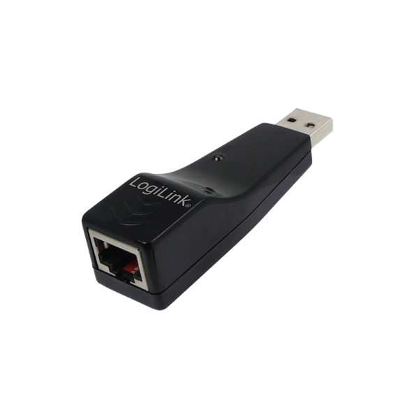 LogiLink Fast Ethernet USB 2.0 auf RJ45 Adapter schwarz (1er Faltschachtel)